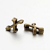 Tibetan Style Antique Bronze Plated Alloy Letter Slide Charms PALLOY-J542-X-NF-1