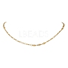 304 Stainless Steel Leaf Flower Chain Necklaces for Women NJEW-JN05589-2