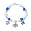 ABS Plastic Imitation Pearl Beads Stretch Bracelet BJEW-JB09742-01-1