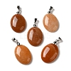 Natural Red Aventurine Pendants G-Z055-03P-10-1