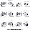 6Pcs 6 Style 304 Stainless Steel Cord Ends STAS-UN0020-92-5