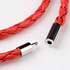 Braided Imitation Leather Cord Wrap Bracelets BJEW-L566-02B-3