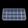 18 Grids Transparent Plastic Jewelry Trays CON-K002-02B-1