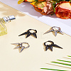 4Pcs 2 Colors 304 Stailess Steel Hoop Earrings EJEW-LP0007-059-1