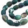 Natural Green Onyx Agate Beads Strands G-T131-60-3