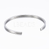 304 Stainless Steel Inspirational Cuff Bangles BJEW-K173-15P-3