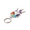 Natural & Synthetic Gemstone Chips Tree of Life with Alloy Wings Pendant Keychain KEYC-JKC00466-3