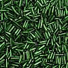 Plated Glass Bugle Beads SEED-S046-01B-27-3