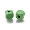 Spray Painted Wooden Beads WOOD-P021-01B-28-2