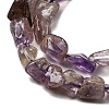 Natural Purple Phantom Quartz Purple Lodolite Quartz Beads Strands G-E483-69-6