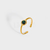 Round Synthetic Malachite Ring RE0244-2-2