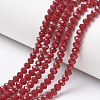 Opaque Solid Color Glass Beads Strands X1-EGLA-A034-P4mm-D02-1