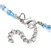 Synthetic Turquoise Starfish & Turtle & Seed Beaded Necklace for Women NJEW-JN04482-02-5