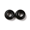 Natural Black Obsidian European Beads X-G-G740-14x8mm-34-2