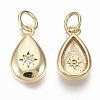Brass Micro Pave Cubic Zirconia Charms ZIRC-R109-037-NF-1