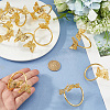 Butterfly Iron Napkin Rings AJEW-WH20070-109G-3