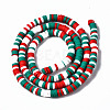 Handmade Polymer Clay Beads Strands CLAY-R089-4mm-091-3
