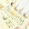 Natural Topaz Jade Chips Moon Pendant Decorations HJEW-FS00027-01-4