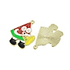 Golden Plated Alloy Enamel Pendants ENAM-Z017-10G-05-2