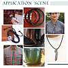 Diameter 3mm Black Round Folded Bolo Genuine Braided Leather Cords for Necklace Bracelet Jewelry Making WL-PH0002-01A-7