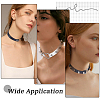4Pcs 4 Styles Adjustable Gothic PU Leather Alloy Heart Spike Rivet Choker Necklaces for Women NJEW-CL0001-18-5