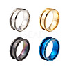 316L Titanium Steel Grooved Finger Ring Settings FIND-TA0001-13-2