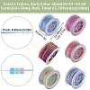 SUNNYCLUE 6 Rolls 6 Colors Segment Dyed Polyester Thread NWIR-SC0001-02-2