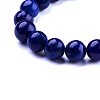 Natural Dyed Lapis Lazuli Beaded Stretch Bracelet BJEW-F203-11-2