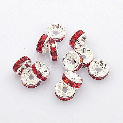 Brass Grade A Rhinestone Spacer Beads RB-A004-7-1