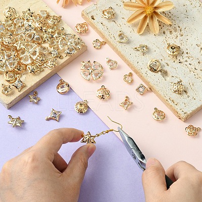 150Pcs 15 Styles Rack Plating Iron Pendants IFIN-YW0003-54-1