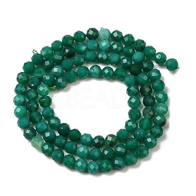 Natural Green Onyx Agate(Dyed & Heated) Beads Strands X-G-D347-A04-4mm-1