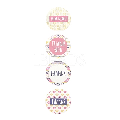 Round PVC Self-Adhesive Paper Stickers DIY-XCP0001-50-1