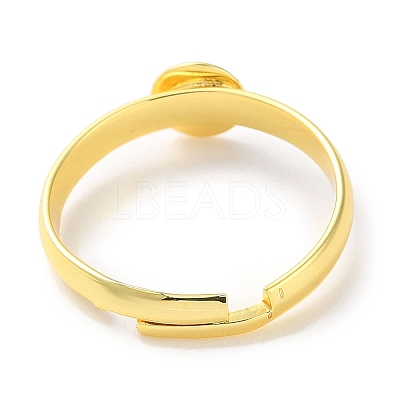 Rack Plating Adjustable Brass Ring Findings X-KK-F090-08G-01-1
