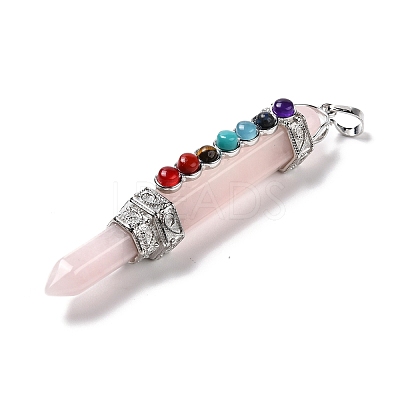 Chakra Theme Natural Rose Quartz Big Pendants G-I322-06P-02-1
