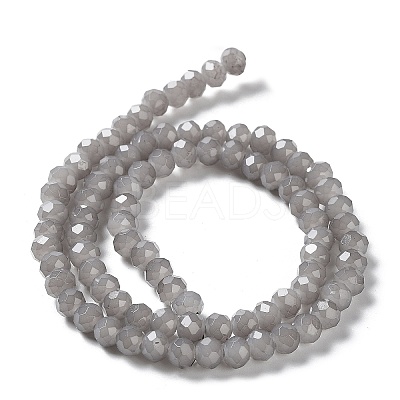Baking Paint Imitation Jade Glass Bead Strands DGLA-A034-J6MM-A43-1