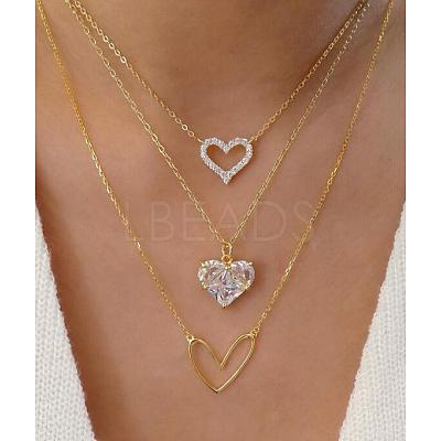 Alloy Pendant Layered Chain Necklaces for Women WGC39CD-05-1