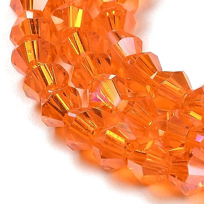 Transparent Electroplate Glass Beads Strands EGLA-A039-T2mm-B23-1