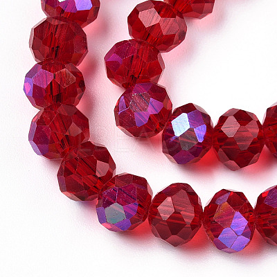 Electroplate Glass Beads Strands X1-EGLA-A034-T6mm-L20-1