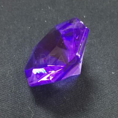 Acrylic Rhinestone Pointed Back Cabochons GACR-WH0001-01E-1