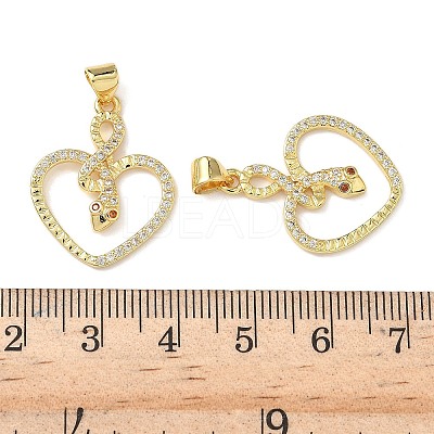 Brass Micro Pave Cubic Zirconia Pendants KK-L243-29G-11-1