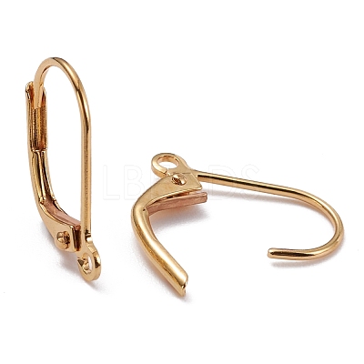 Brass Leverback Earring Findings KK-F824-007G-1
