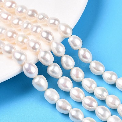 Natural Cultured Freshwater Pearl Beads Strands PEAR-N012-07U-1