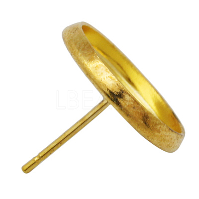 Brass Stud Earring Settings LS-IFIN-Q006-G-1