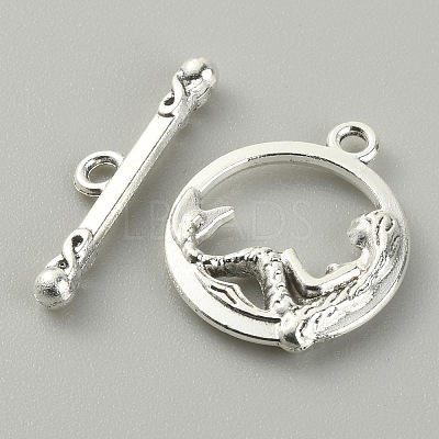 Tibetan Style Alloy Toggle Clasps X-FIND-CJC0017-21B-AS-1