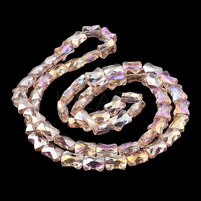 AB Color Plated Transparent Glass Beads Strands EGLA-P051-06A-A02-1