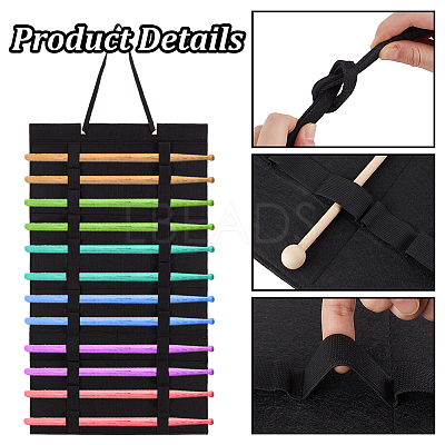 Soft Felt & Wood Wall-Mounted  Display Bags ODIS-WH0330-001B-1