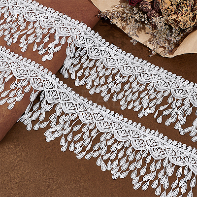 5Yards Polyester Lace Ribbon OCOR-NB0002-64A-1