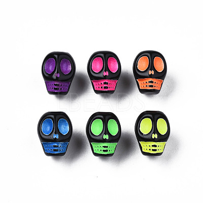 Opaque Black Acrylic Beads MACR-N012-15-1