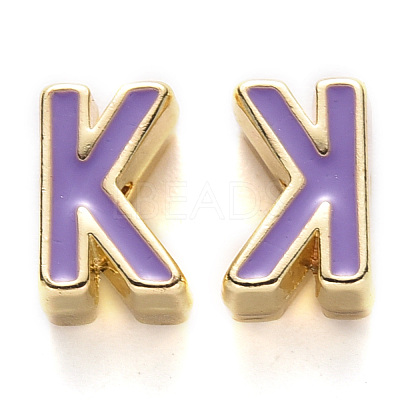 Rack Plating Alloy Enamel Beads X-ENAM-S122-033K-NR-1