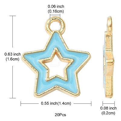 Alloy Enamel Pendants ENAM-YW0003-01E-1